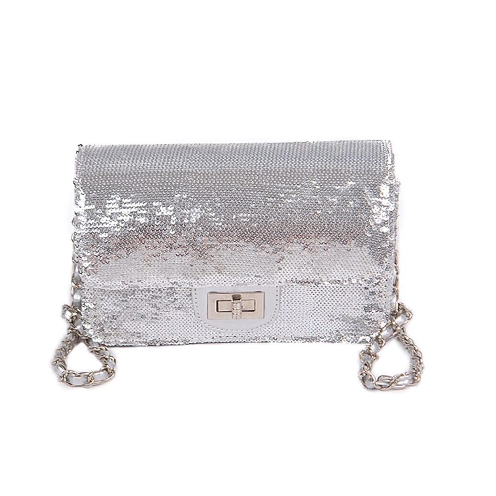 Silver a Mermaid Scale Mini Clutch